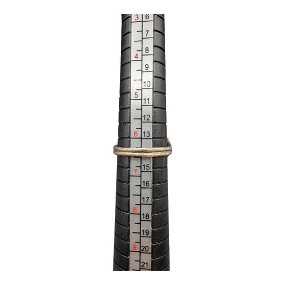 Vintage Silver Ring With Unique Stone Size 6.5 Boho Chic Style Statement - Picture 5 of 8